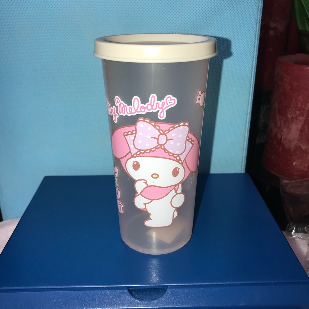 My Melody Cup tumbler with Lid 300 ml Sanrio Character Kids Children's Pink NWOT